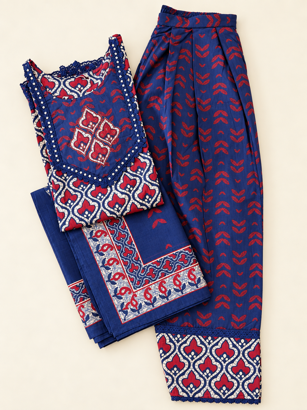 Batik Print Farshi Salwar Set