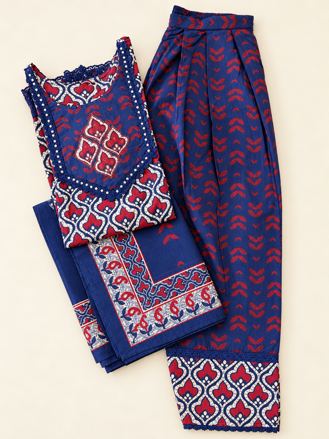 Batik Print Farshi Salwar Set