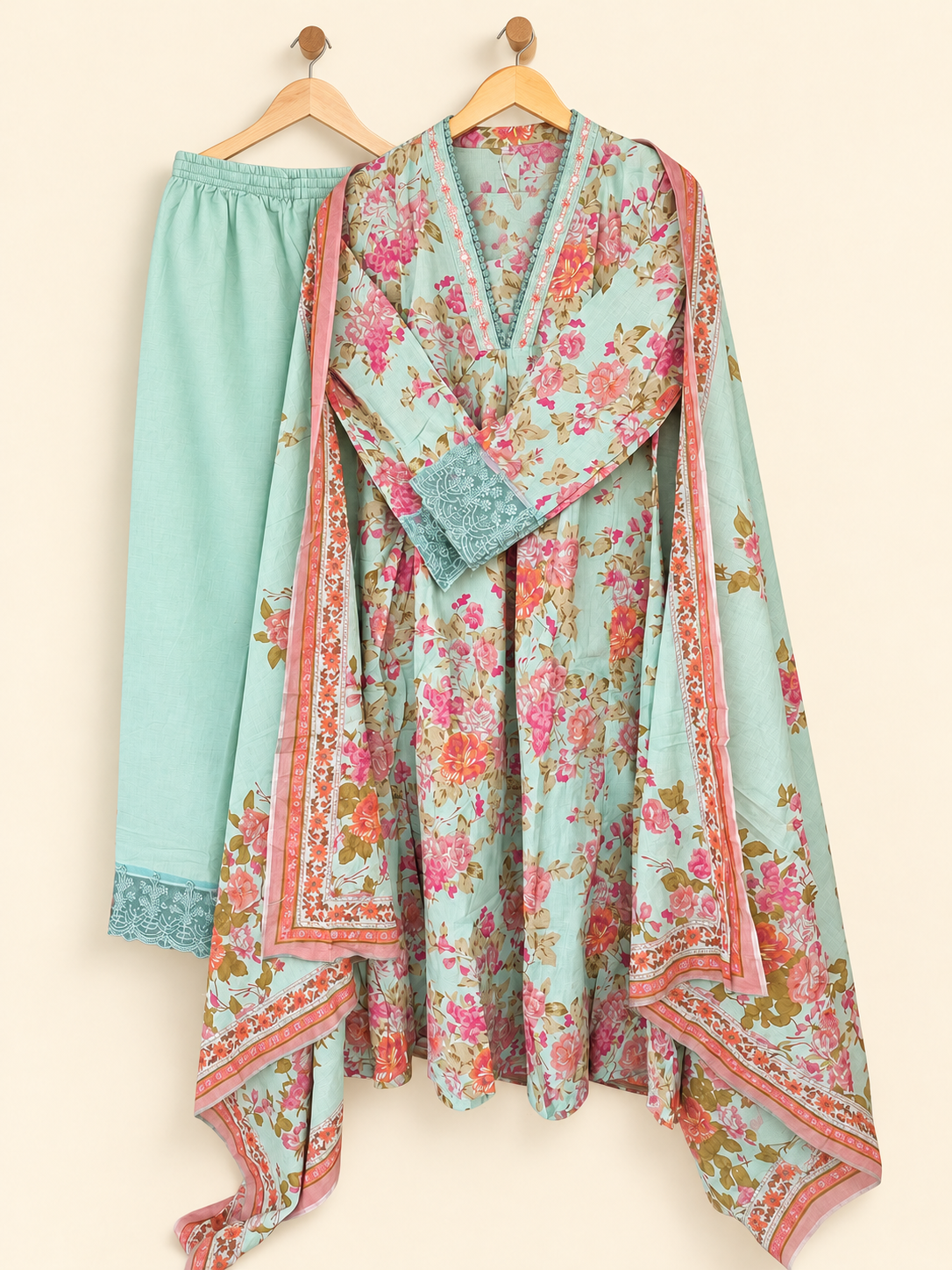 Floral Anarkali Kurta Set