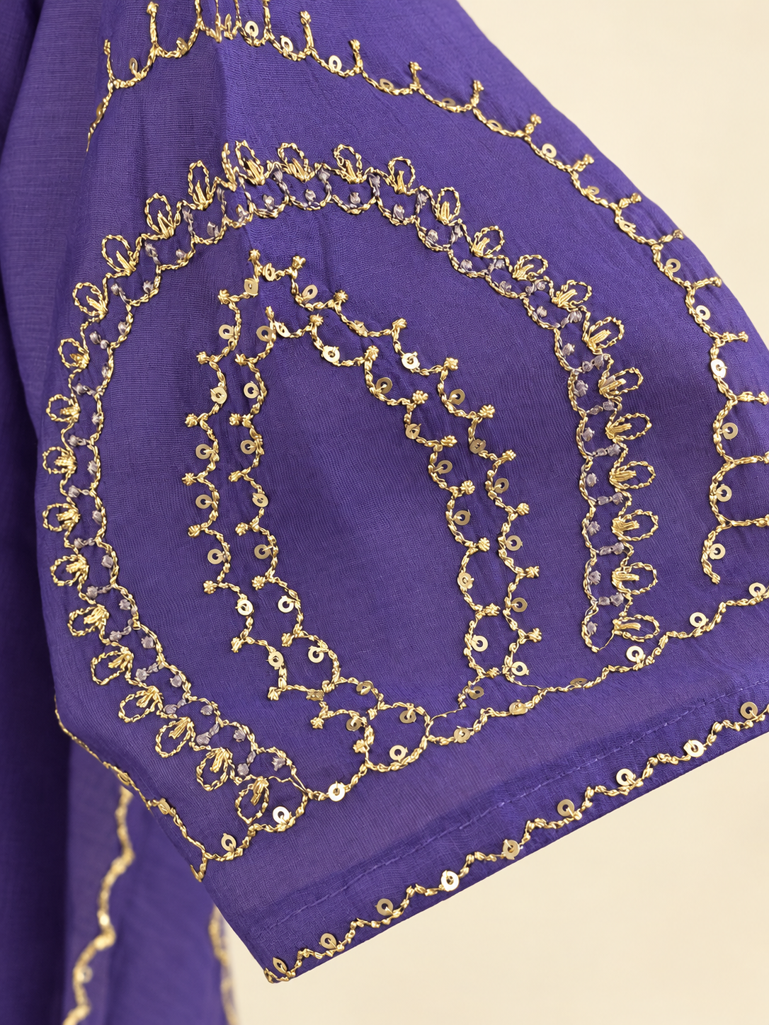 A-Line Mul Chanderi Kurta Set