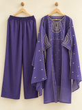 A-Line Mul Chanderi Kurta Set