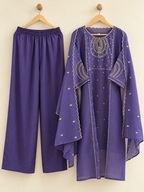 A-Line Mul Chanderi Kurta Set