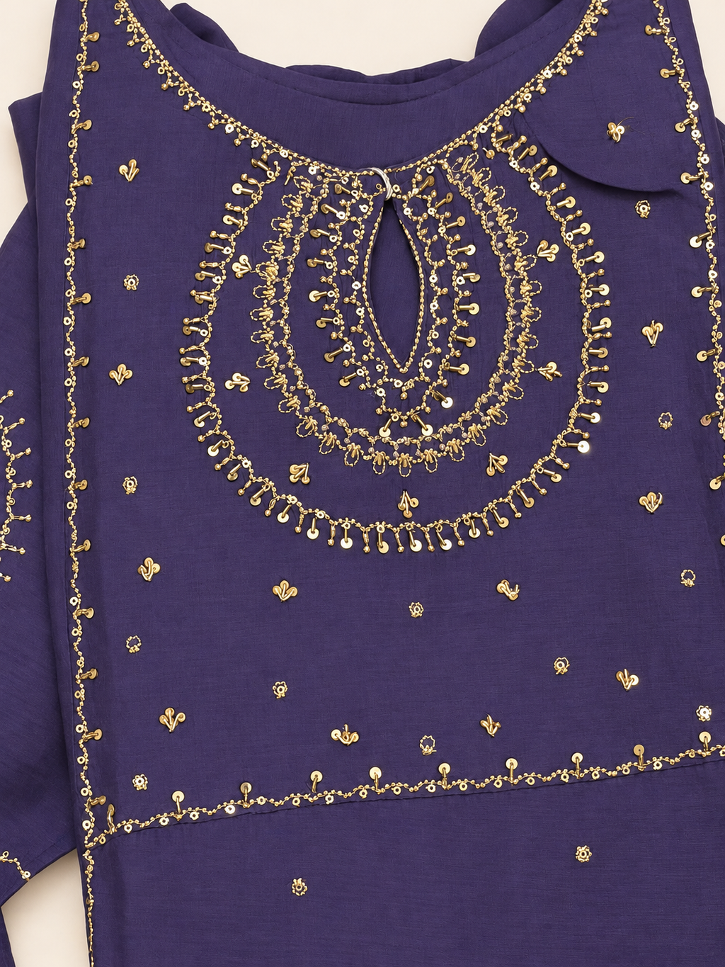 A-Line Mul Chanderi Kurta Set
