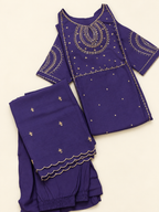 A-Line Mul Chanderi Kurta Set