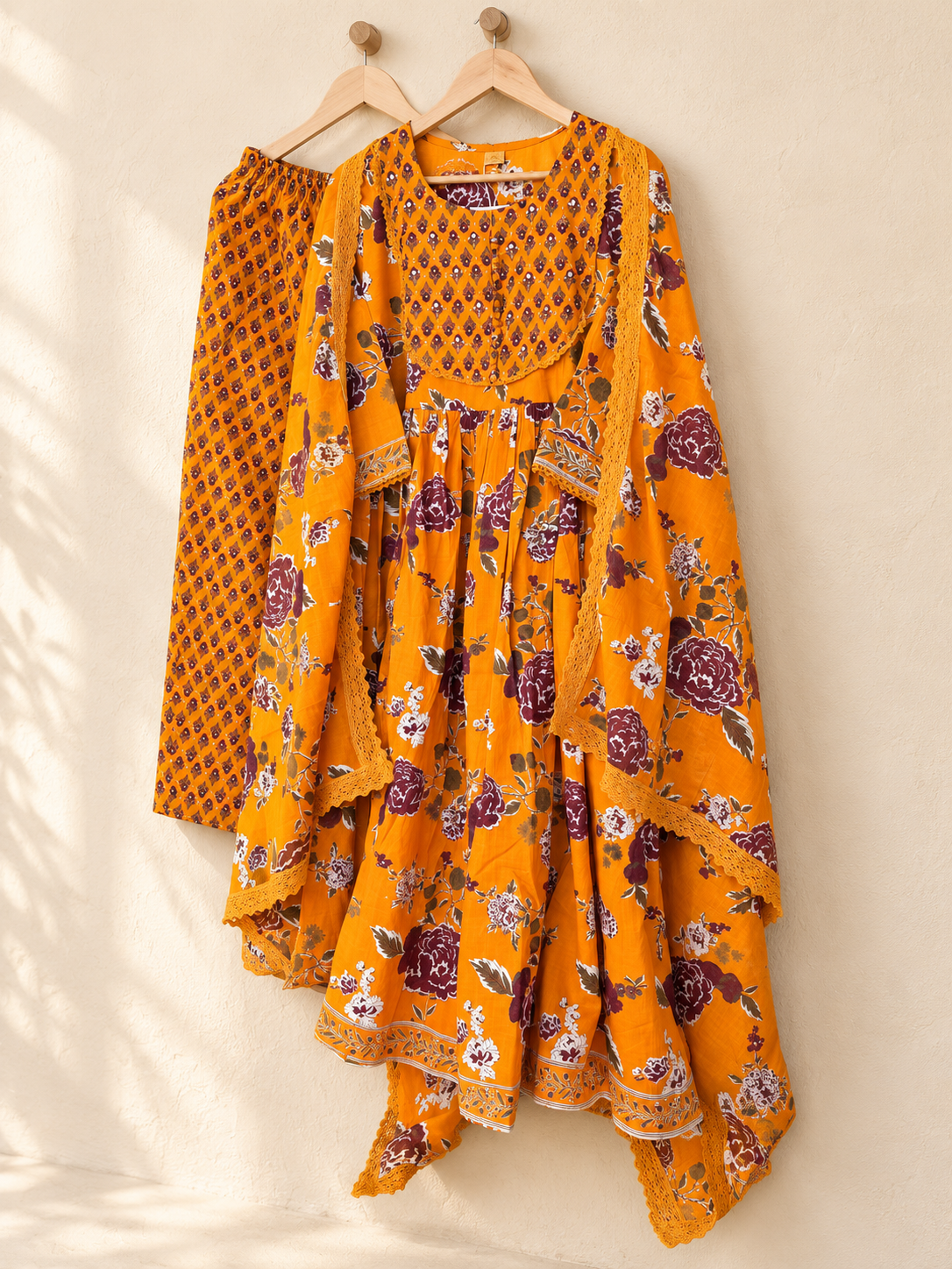 Rose Anarkali Kurta Set