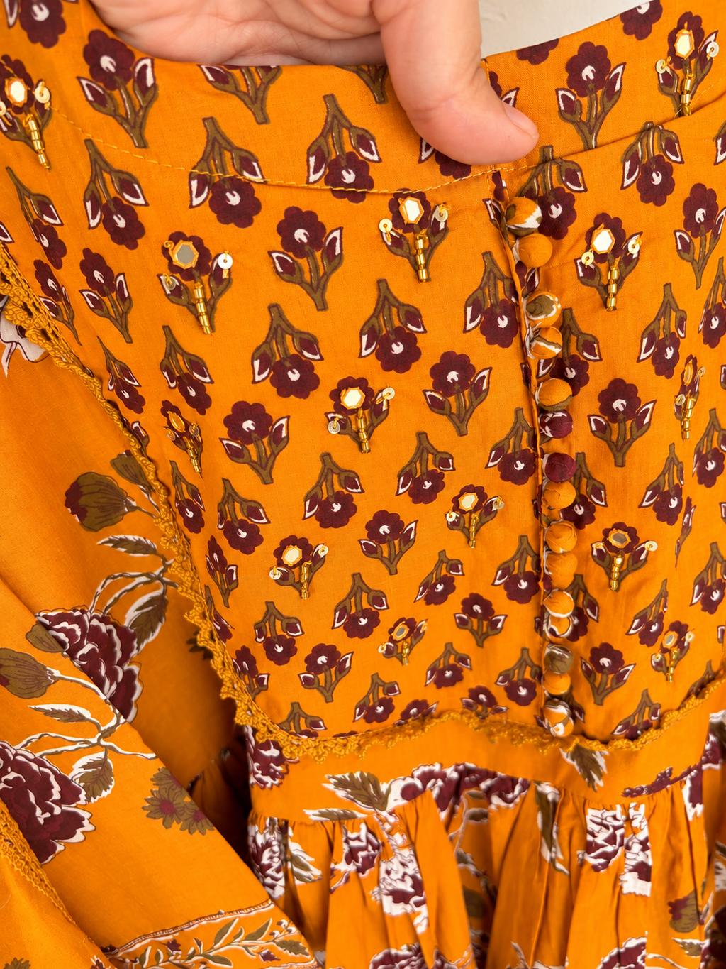 Rose Anarkali Kurta Set