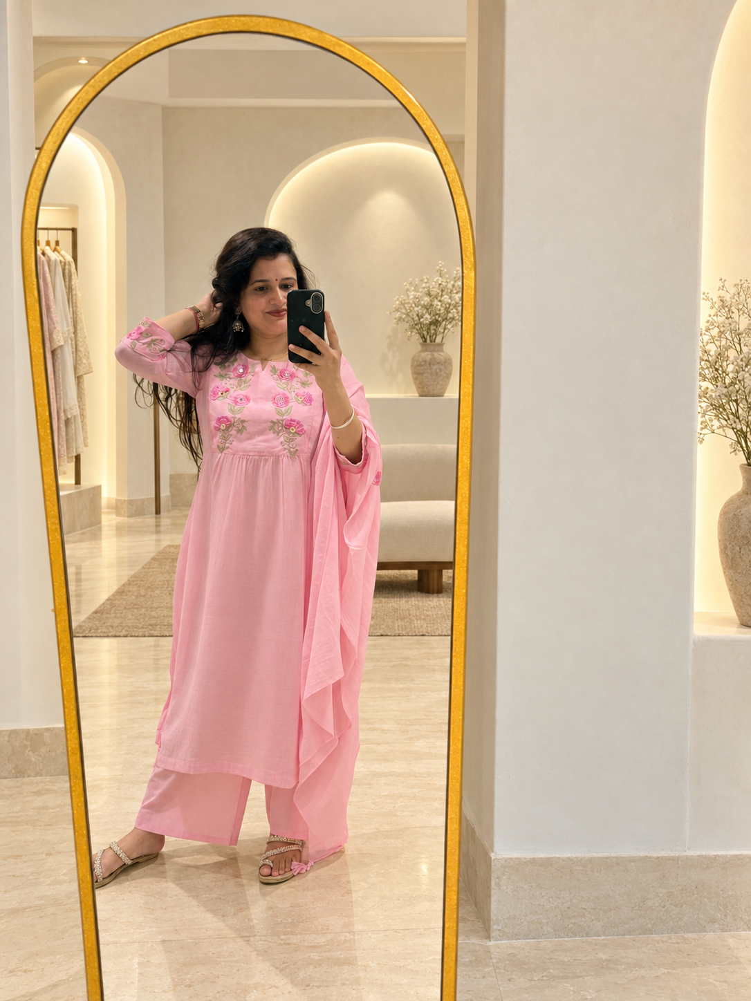 Mul Chanderi Suit Set