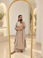Mul Chanderi Handwork Kurta Set