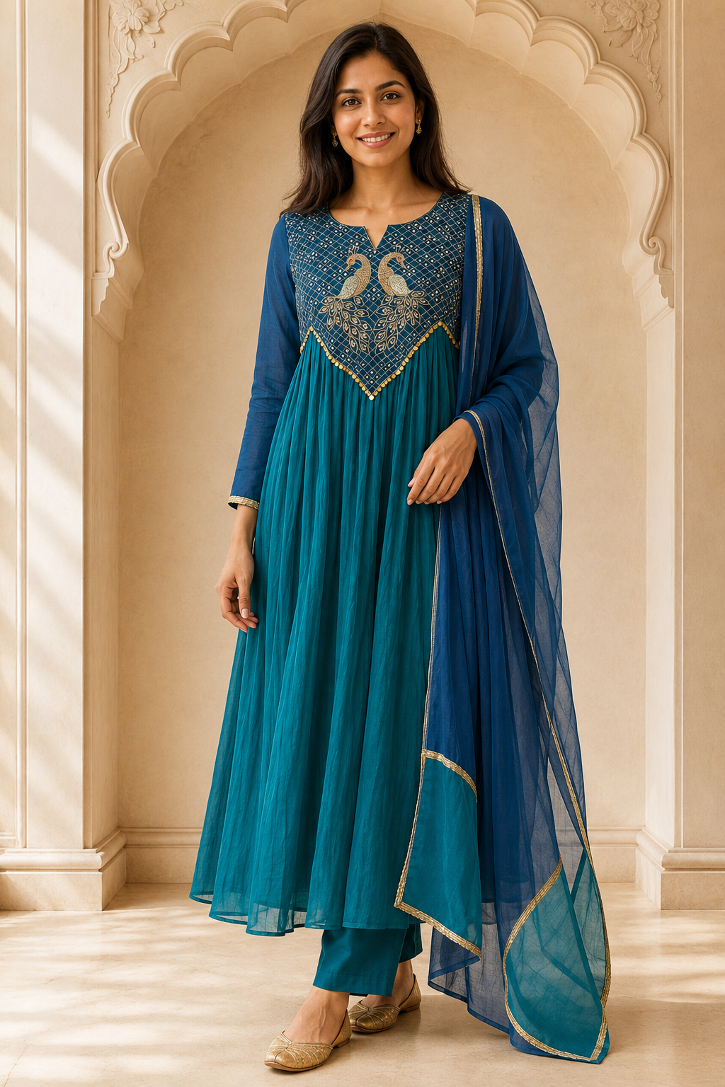 Mul Chanderi Party Wear