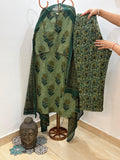 Straight Ajrak Print Kurta Set