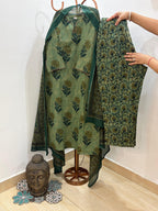 Straight Ajrak Print Kurta Set