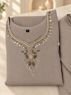 Mul Chanderi Handwork Kurta Set