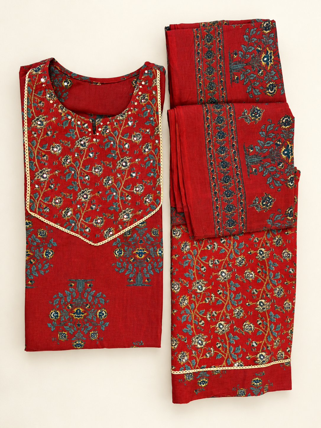 Cotton Kurta Palazzo Set