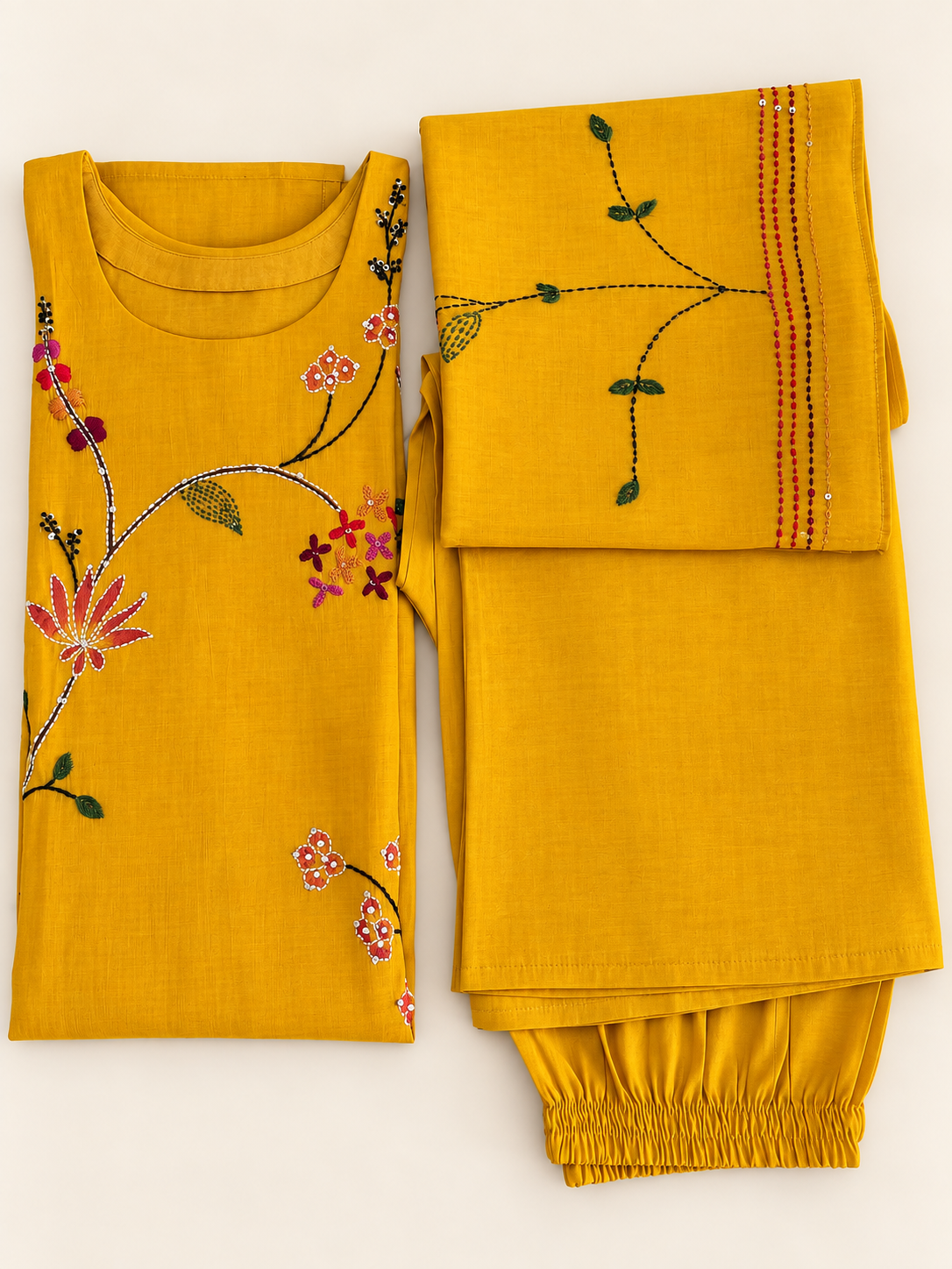 Saanjh’s Mustard Yellow 3-piece set